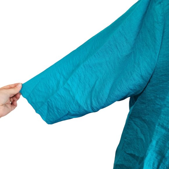 Habitat Womens Blue Pull Over Rayon Blend Top Size Large - Picture 4 of 6